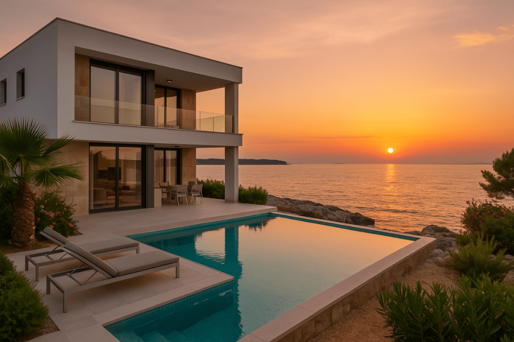Villa in Kroatien kaufen – mediterranes Traumhaus an der Adria mit Pool und Meerblick
